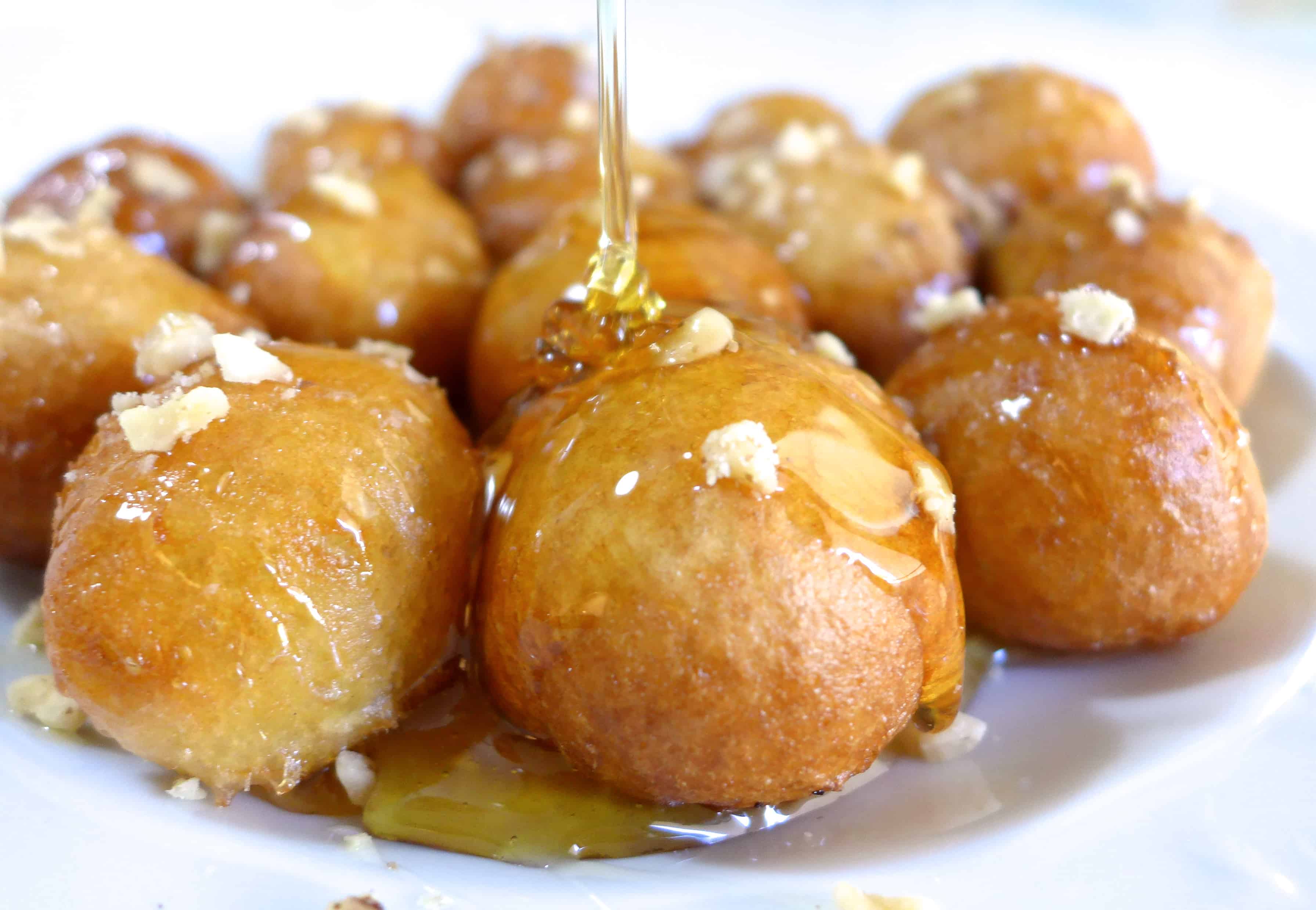 Loukoumades recipe (Greek Donuts with Honey and Walnuts