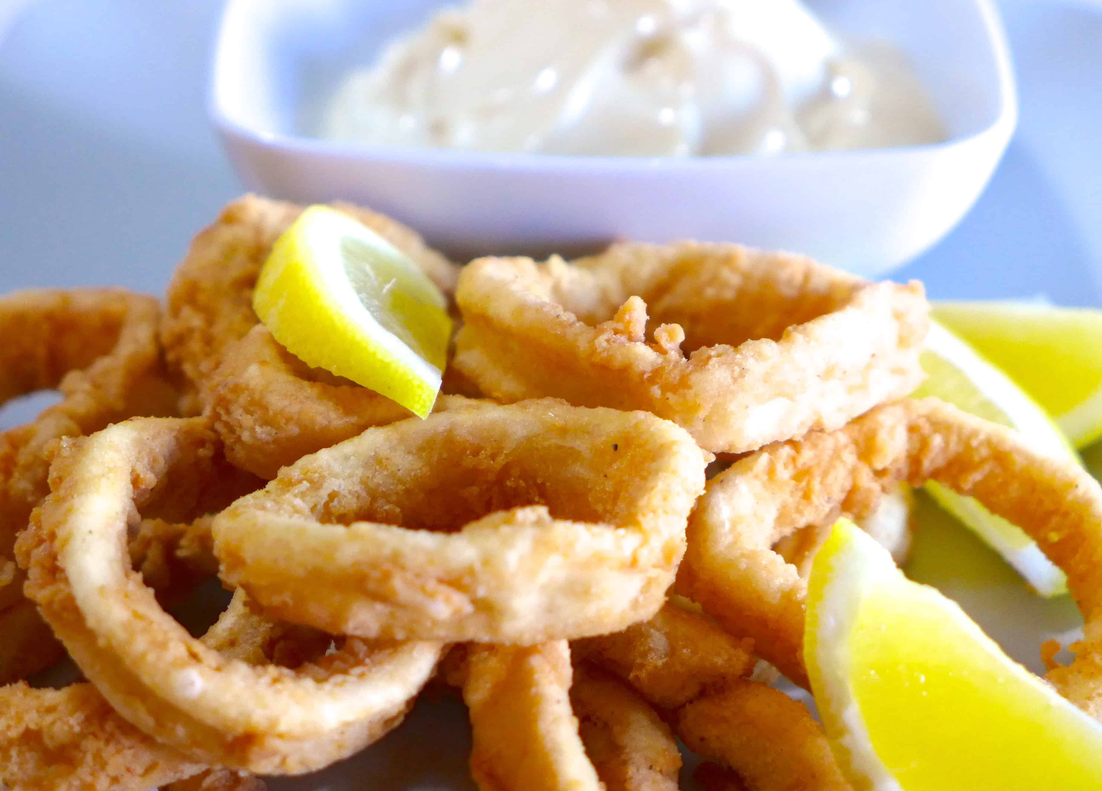 Crispy Fried Squid (Calamari) recipe (Kalamarakia Tiganita)-2 - My ...