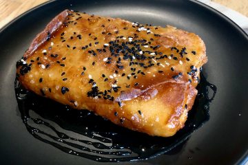 Feta cheese wrapped with Phyllo, Honey and Sesame seeds