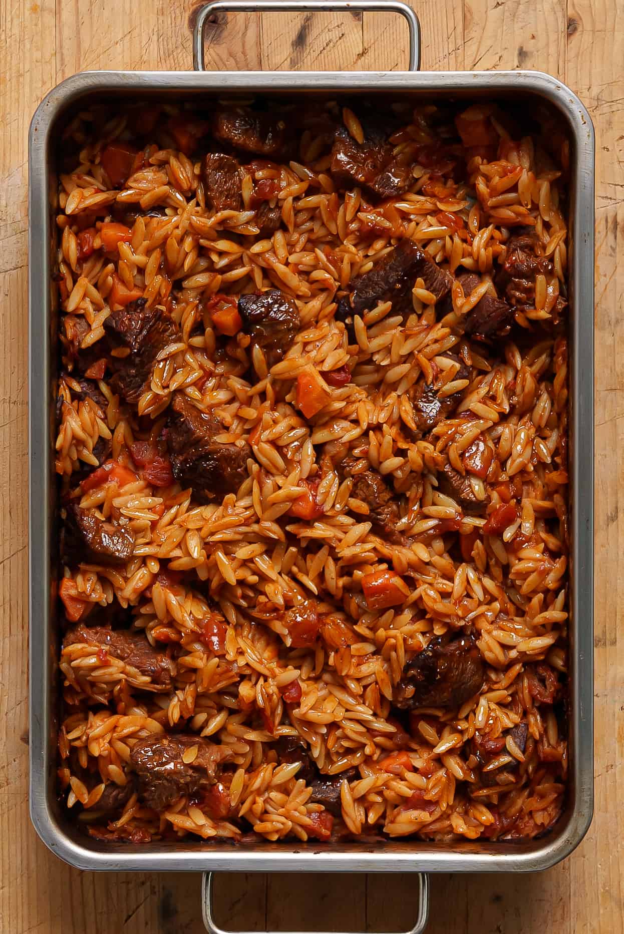 Giouvetsi- youvetsi (Greek Beef stew with Orzo pasta)