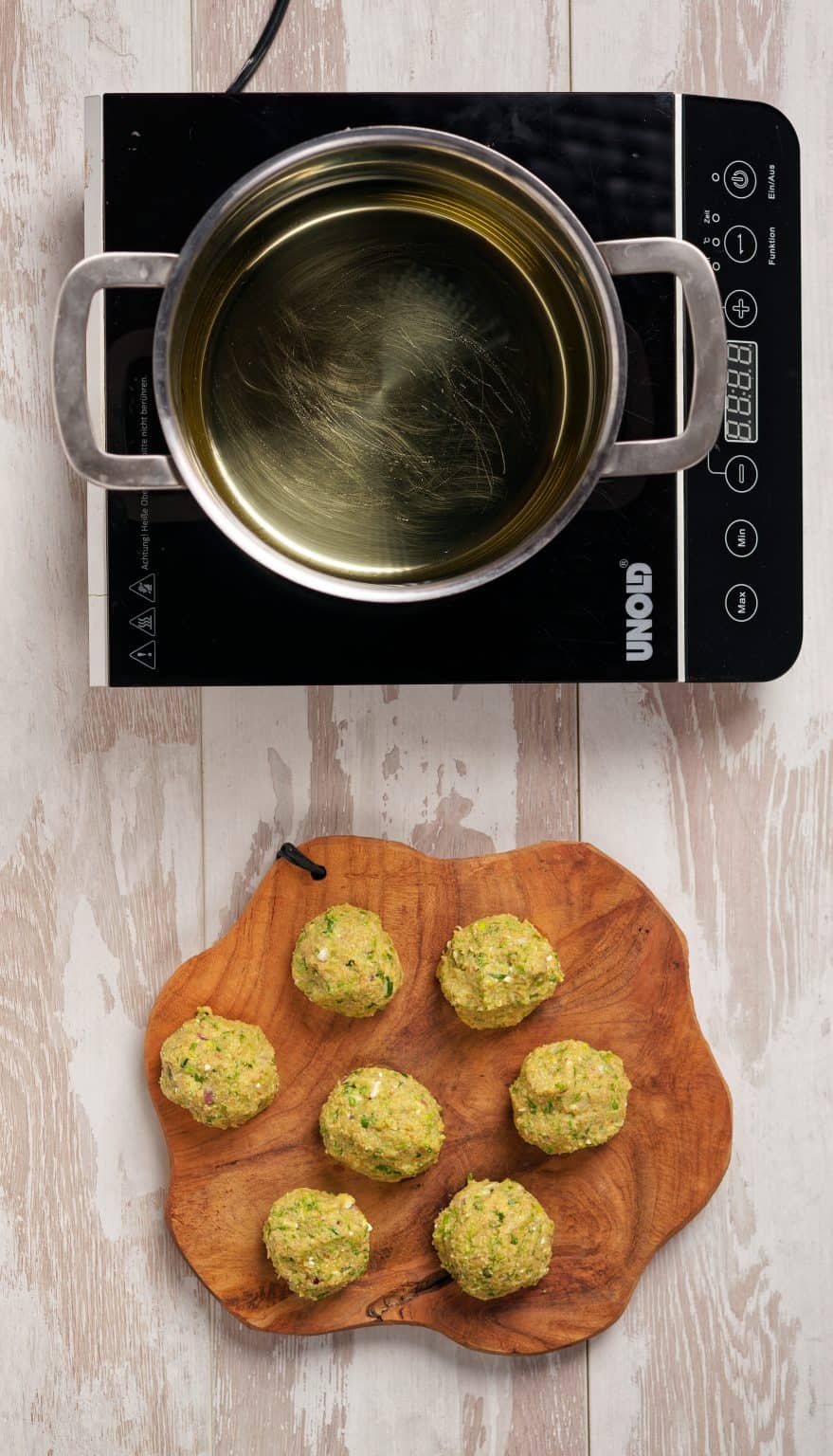 Traditional Greek Kolokithokeftedes (Fried Zucchini/Courgette Balls