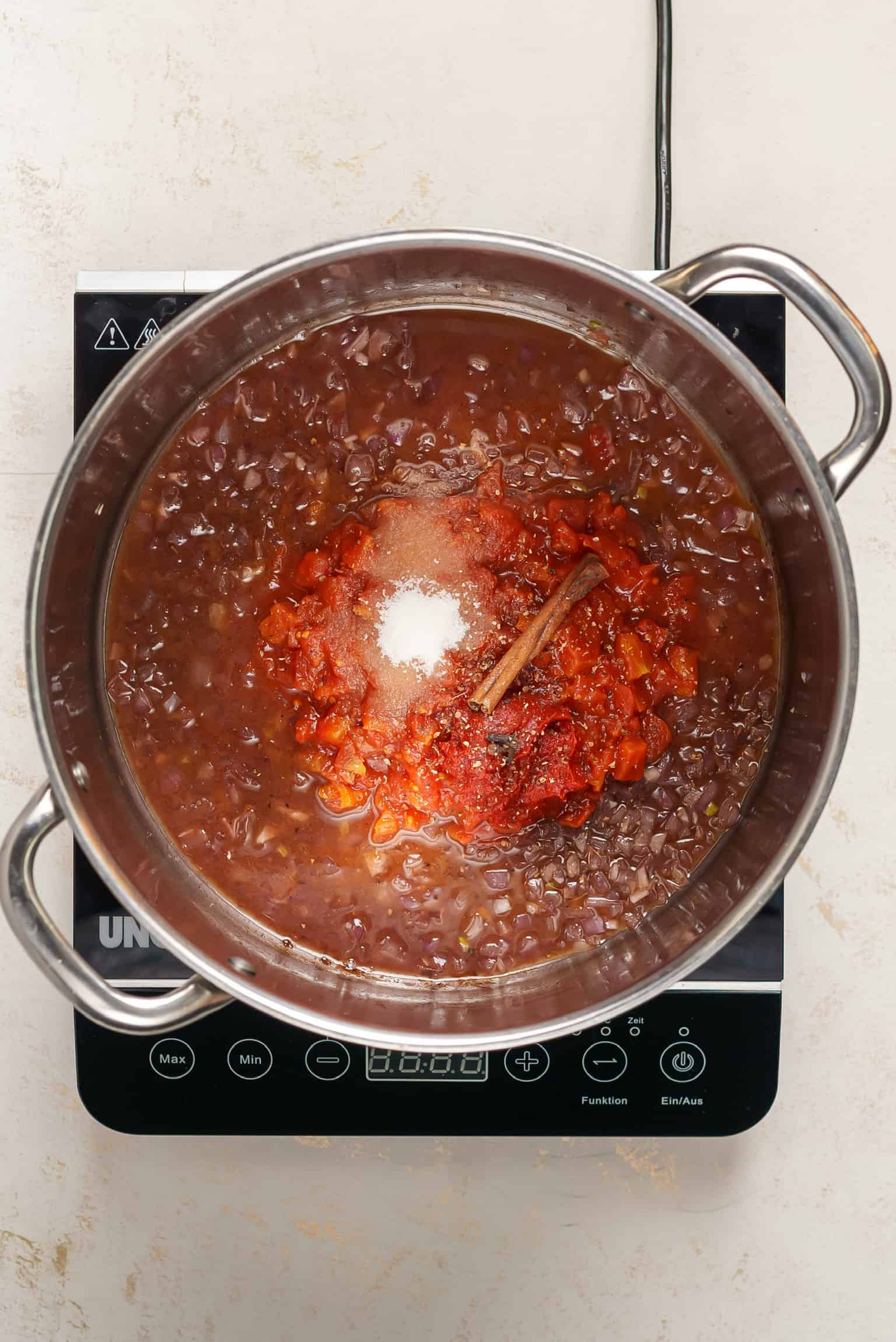 Greek Beef Stew in Tomato Sauce prep (Moshari Kokkinisto)