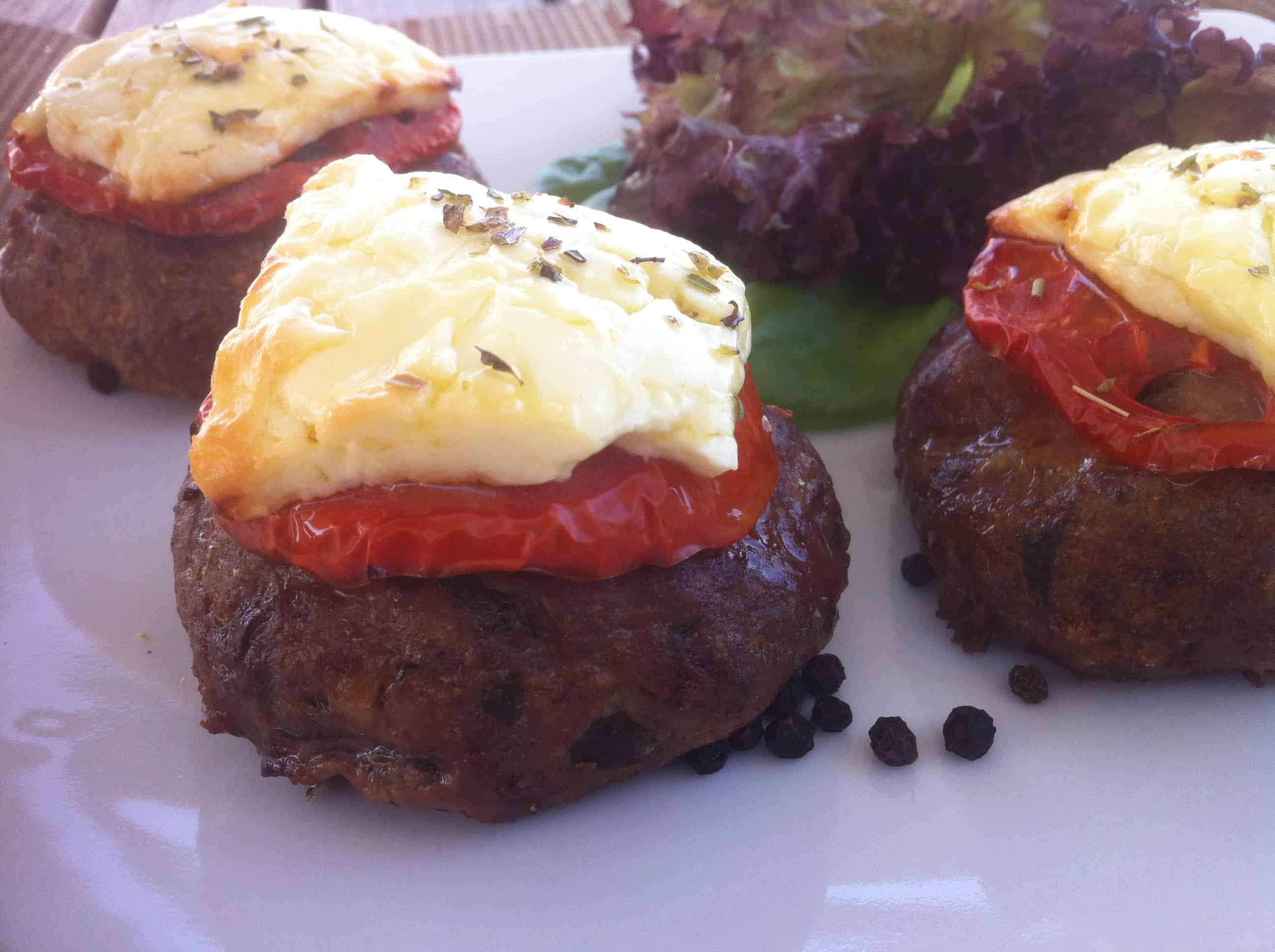 Greek Bifteki (Burger) with Feta cheese