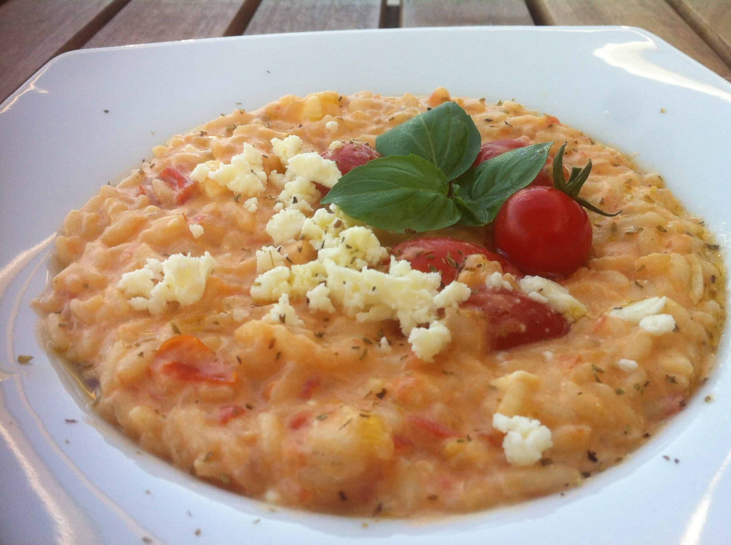 Risotto with Tomatoes and Feta cheese