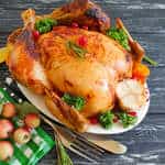 Festive Roast Turkey with Rosemary, Garlic and Lemon Sauce