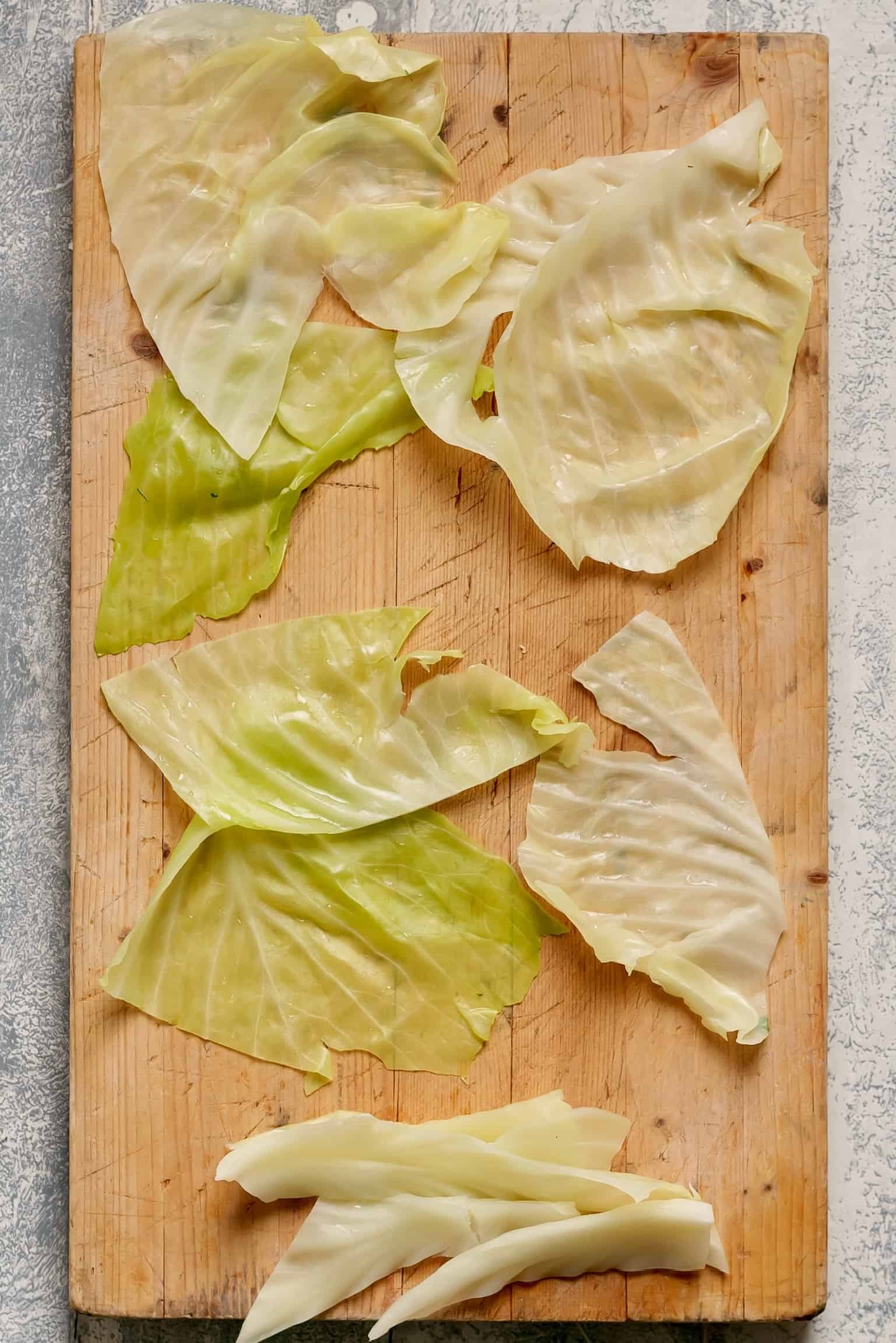 Greek Stuffed Cabbage Rolls (Lahanodolmades) prep