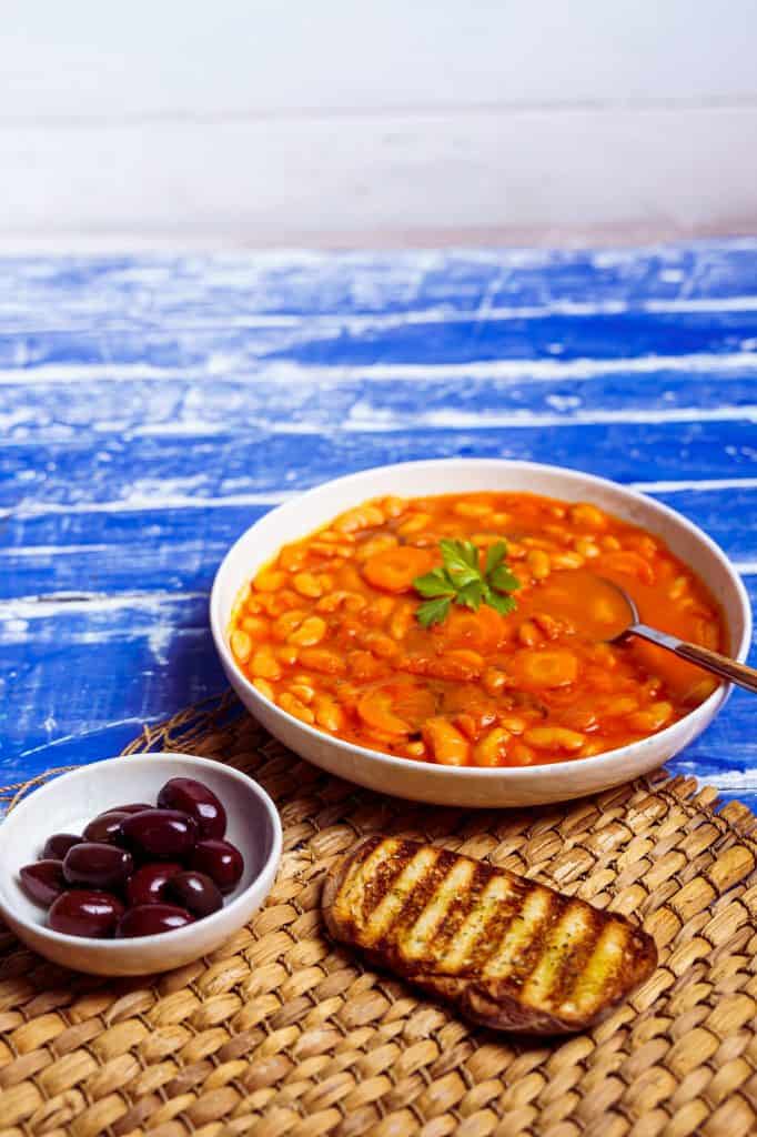 Greek Bean Soup Preparation (Fasolada)