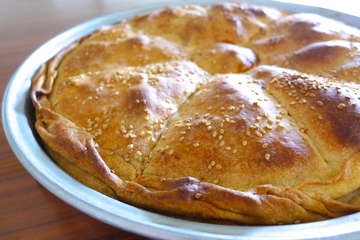 Traditional Greek Leek Pie recipe (Prasopita)