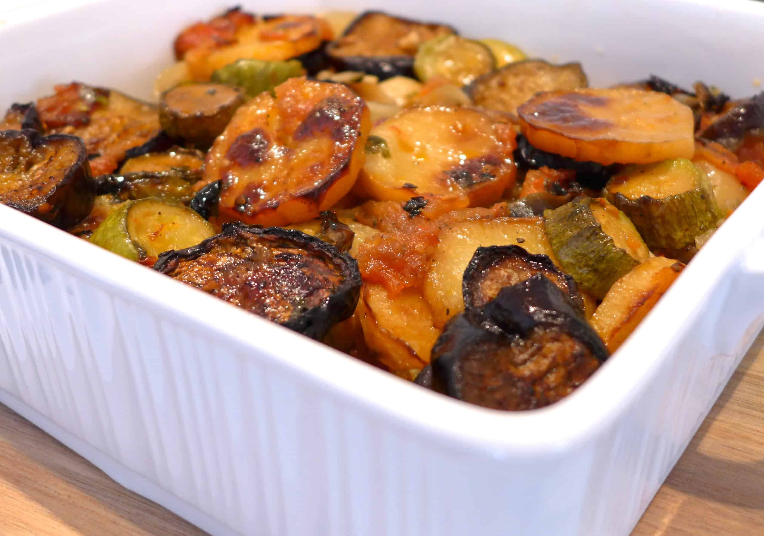 Delicious Briam recipe (Greek mixed Roasted Vegetables)