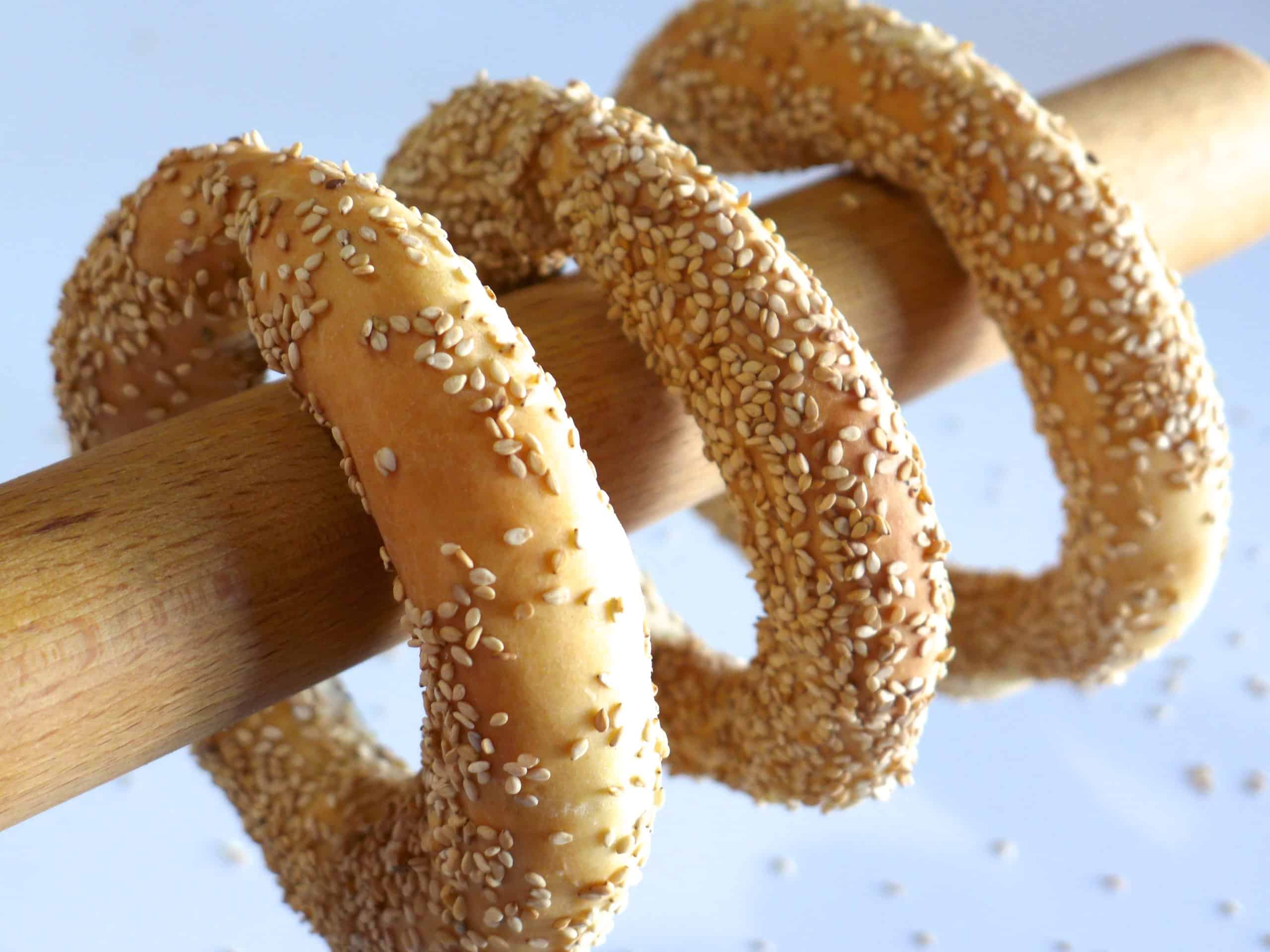 Greek Sesame Bread rings recipe (Koulouri Thessalonikis) 1