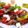 Greek Lentil Salad recipe with Feta cheese