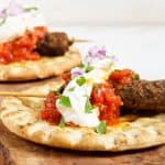 Spicy minced Lamb Kofta Kebab Recipe (Giaourtlou)