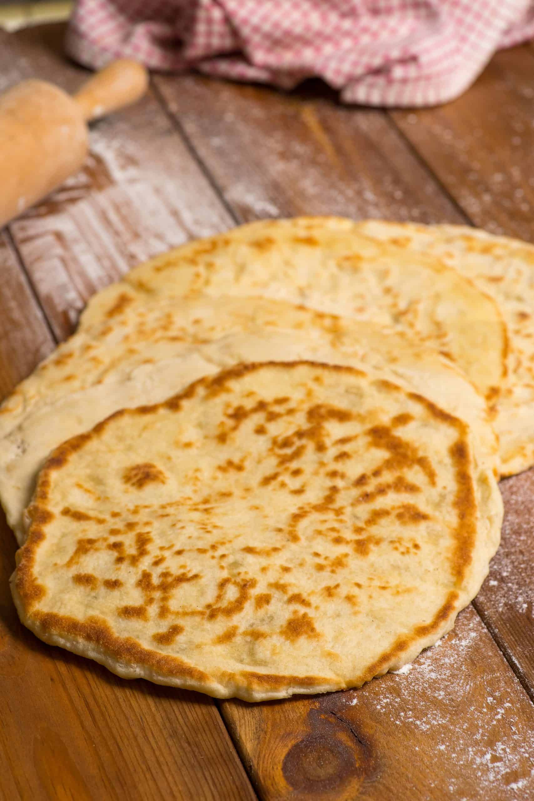 Greek Pita Bread prepared in a bread machine