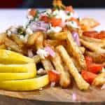 Homemade Baked Greek Fries recipe with feta cheese