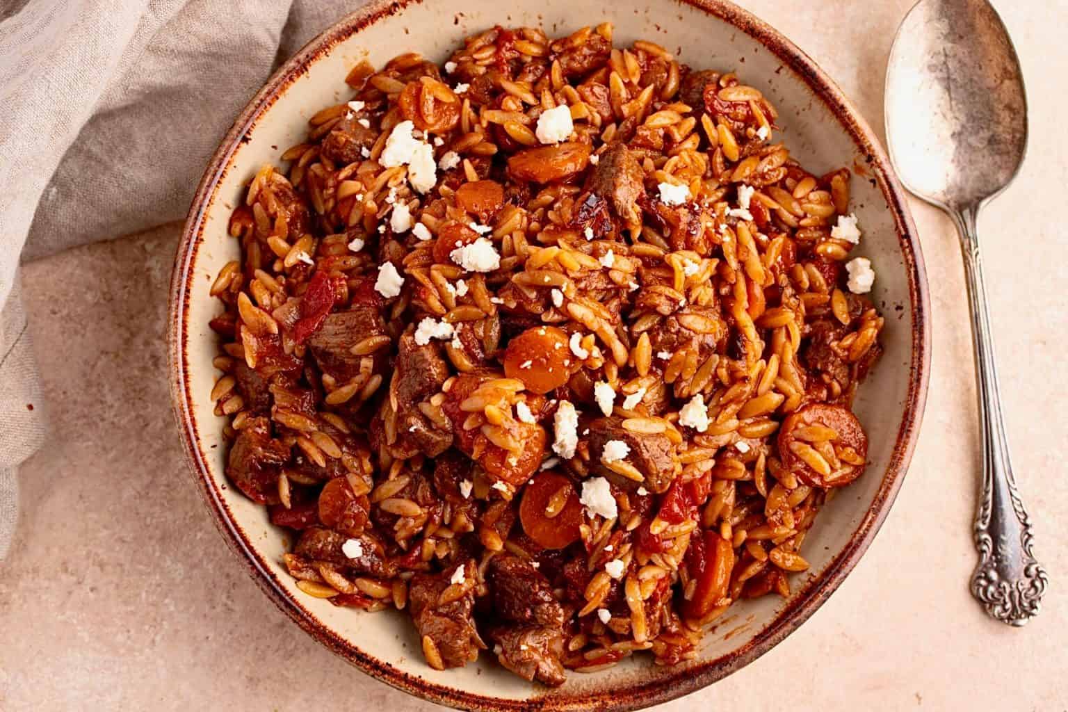 Greek Lamb stew with Orzo pasta recipe (Lamb Giouvetsi) My Greek Dish