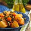 Greek peas and potato stew with tomatoes (Arakas laderos kokkinistos)
