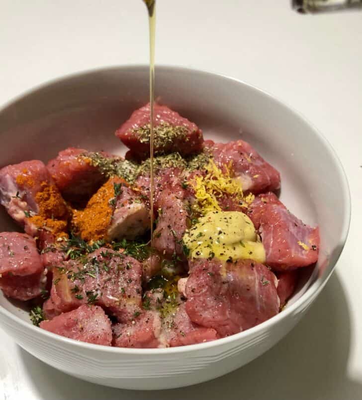 Marinated Greek Beef Souvlaki Skewers (Beef Kabobs) recipe My Greek Dish