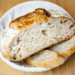 Easy Sourdough Bread recipe with Starter (prozimi) open crumb