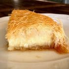 Greek Galaktoboureko with Kataifi (Custard and shredded phyllo pie)