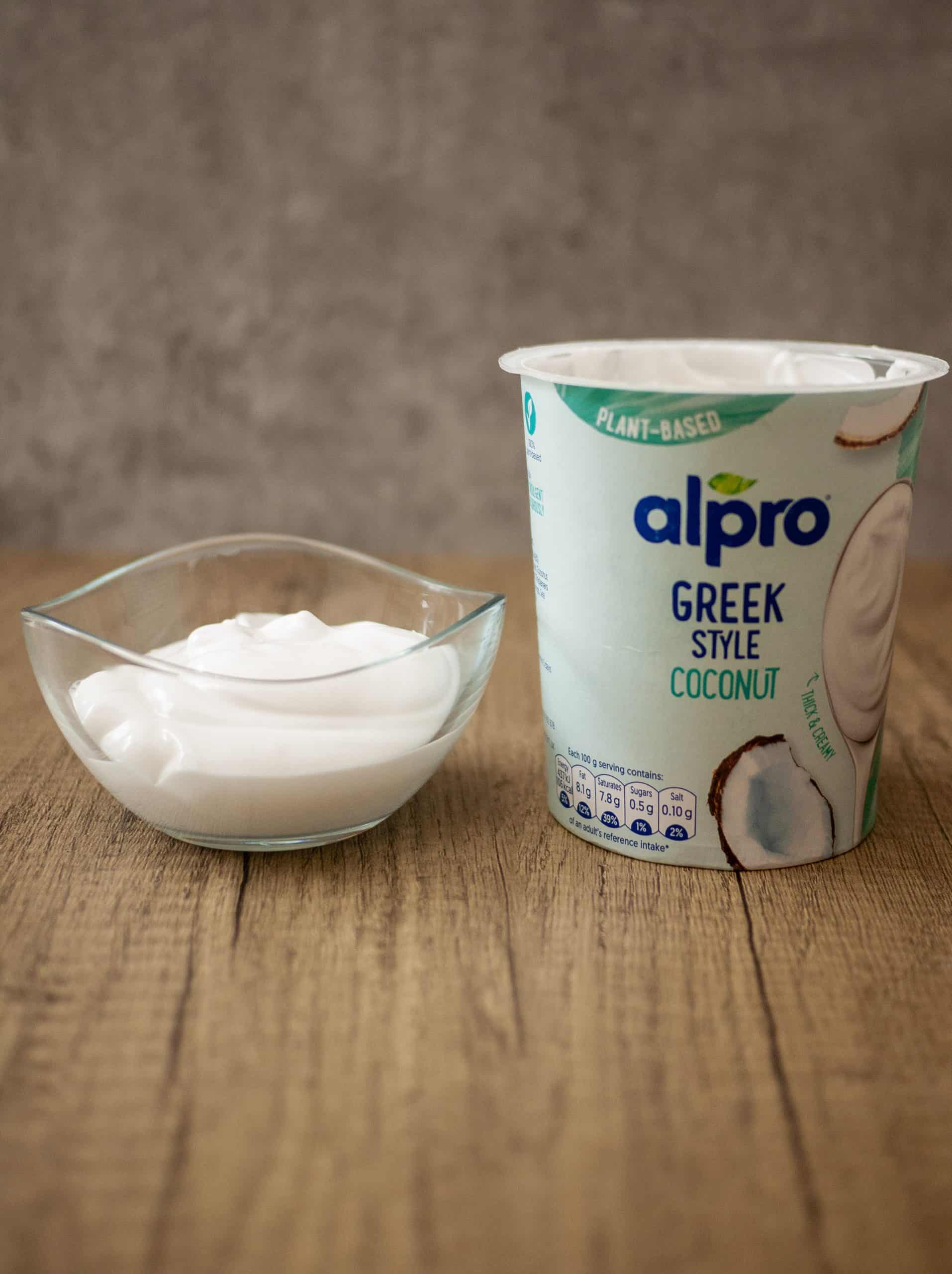Vegan tzatziki alpro greek style coconut yoghurt