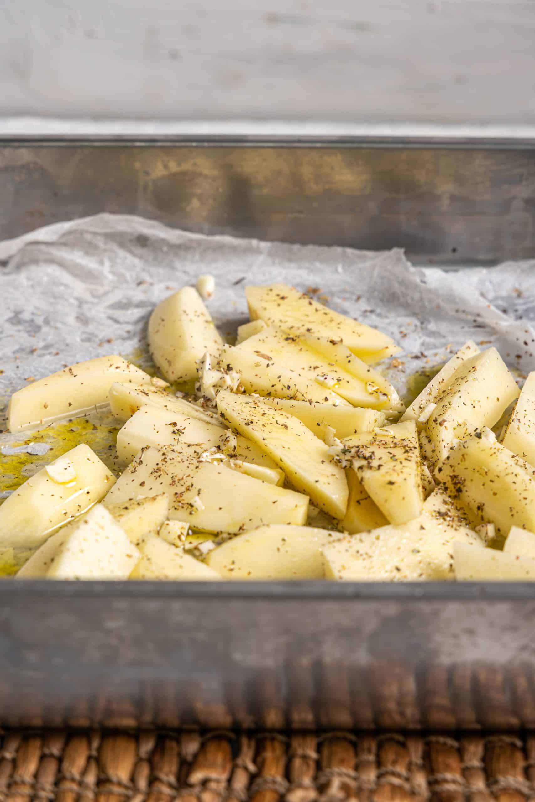 Crispiest Greek Lemon Potatoes Recipe (Patates Lemonates) lemon sauce
