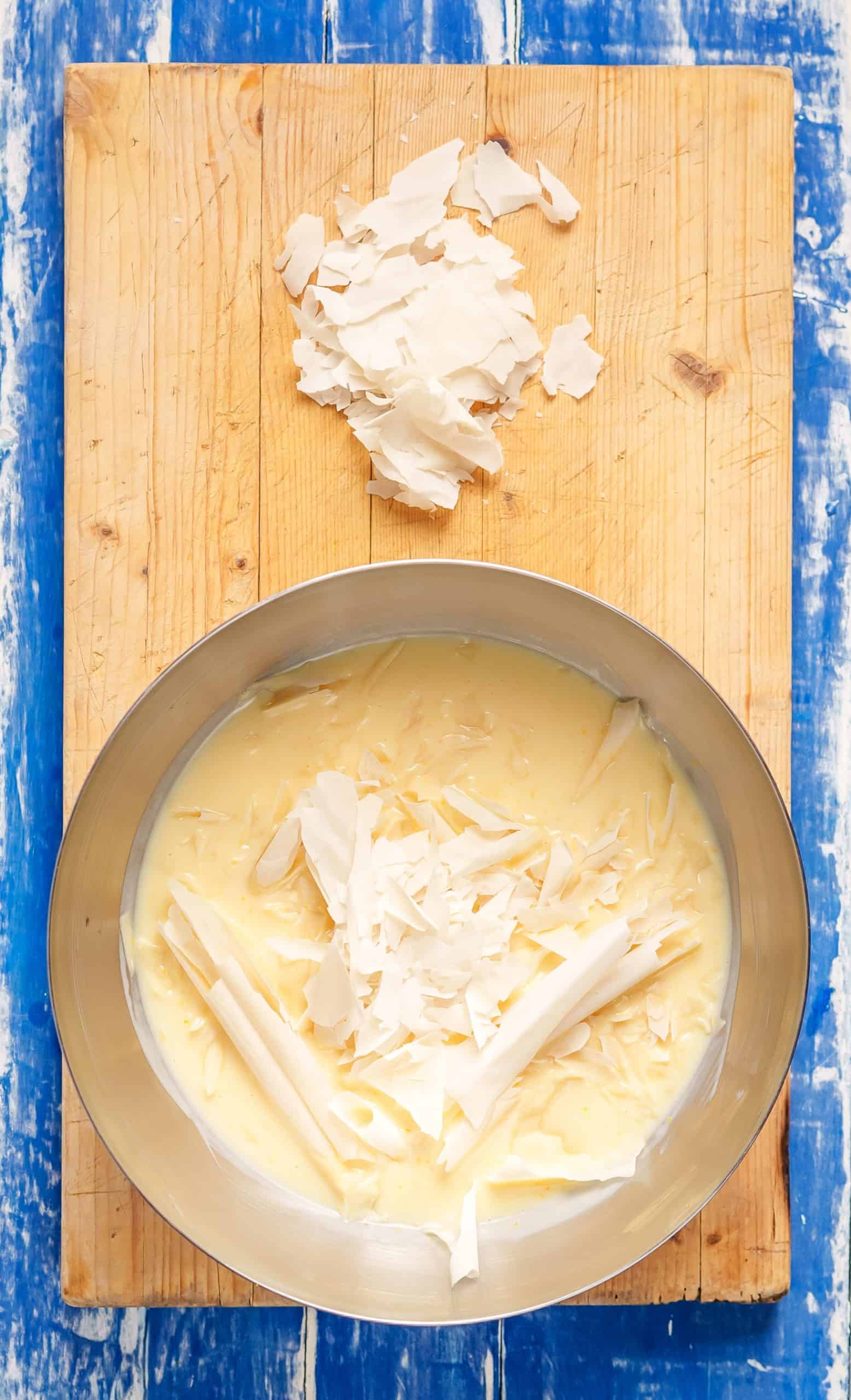 Traditional Greek Orange Cake with Syrup (Portokalopita) - preparing the phyllo 2