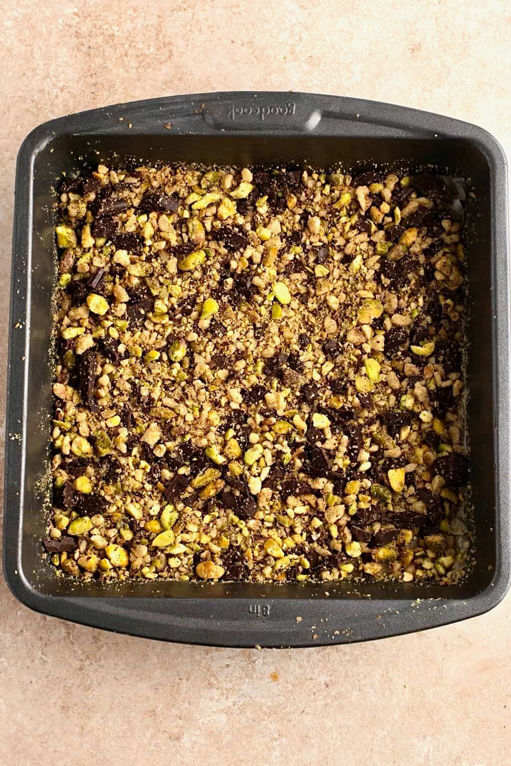 Add the chocolate nut mixture for Chocolate Baklava