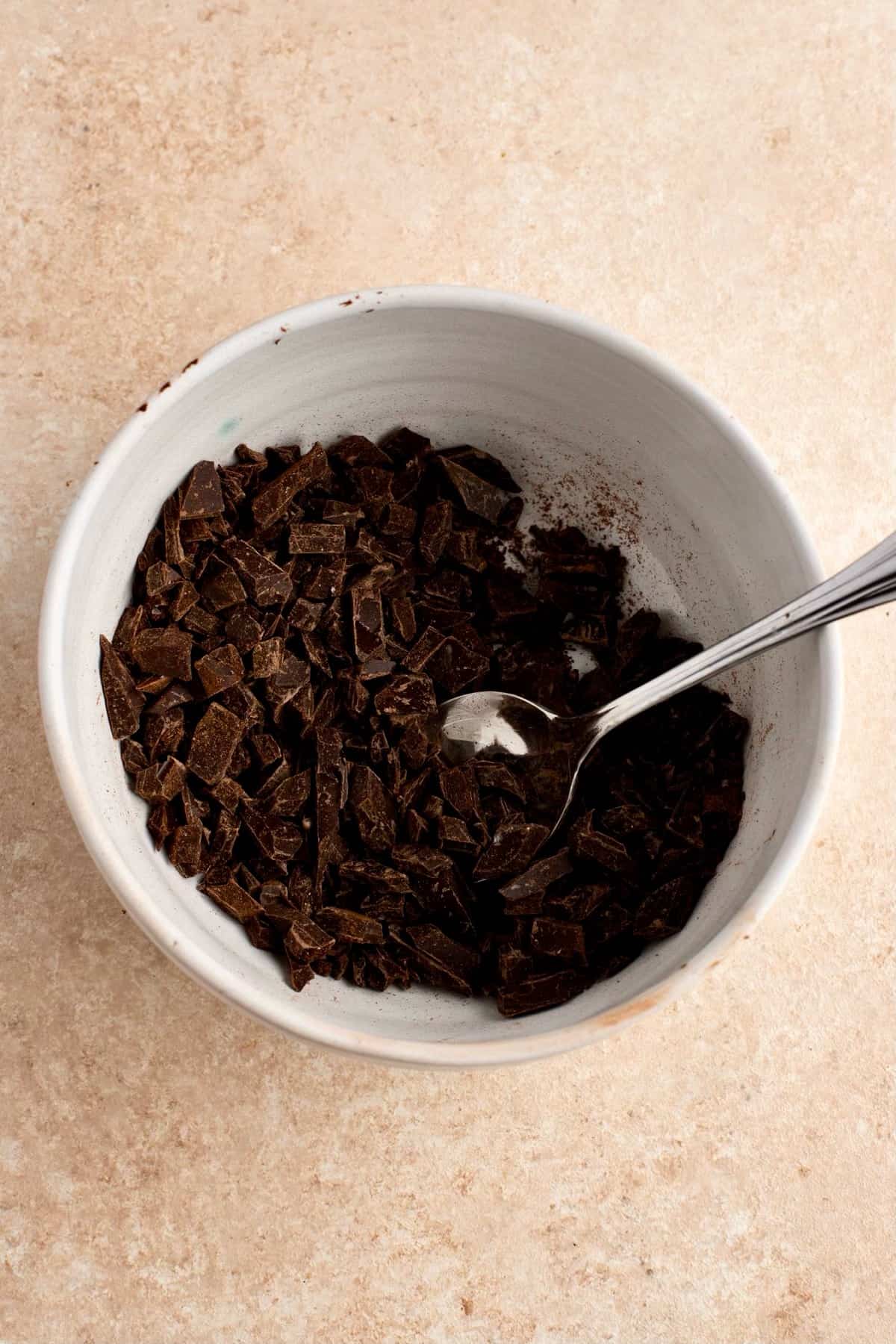 Prepare the chocolate for Chocolate Baklava
