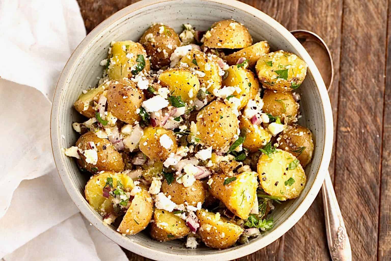 Easy Greek Potato Salad (Patatosalata) My Greek Dish
